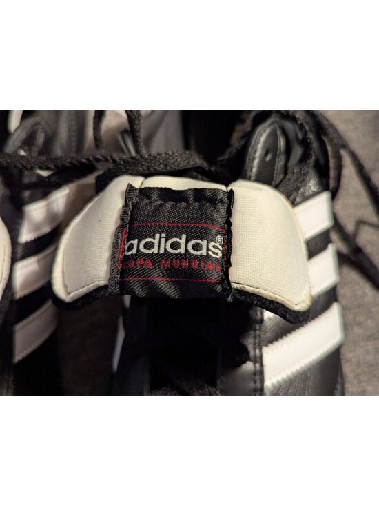 Adidas Copa Mundial Soccer Cleats Size 12.5 Men Black & White Leather Made In Ge main image 7